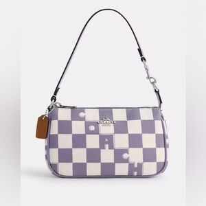 Coach Nolita 19 Purse Bag Checkered Violet/Purple